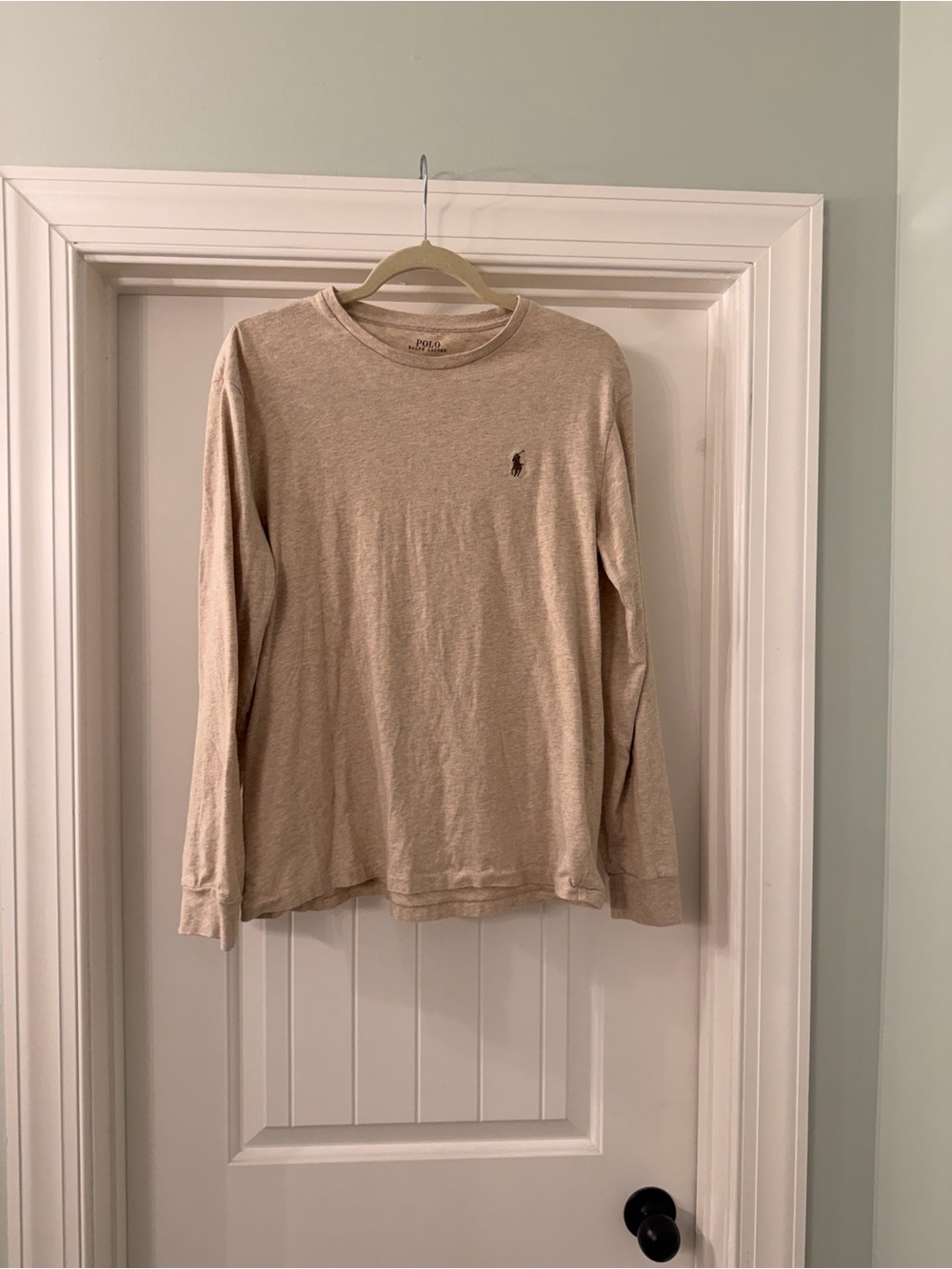 Polo by Ralph Lauren Neutral Beige Long-Sleeve Crewneck